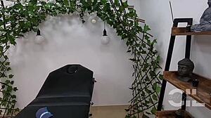 Salome Gil Begs Masseuse for Massive Cock Happy Ending!