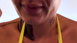 damn beach gym guys stared at my pierced wet pussy in see-through bikini