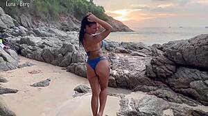 i pick up curvy model at beach and fuck her tight holes during photoshoot part 1