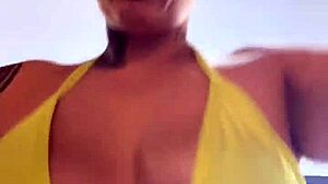 damn beach gym guys stared at my pierced wet pussy in see-through bikini