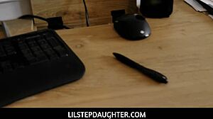 stepdaddy's huge cock wrecks petite blonde on thanksgiving... heart racing