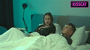 stepmom rides stepson's dick hard in missionary then licks cum off ass