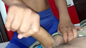 shaved latina's tight ass explodes with cum after debt-paying anal pounding