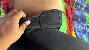 Fingering her exotic wet pussy leads to intense squirting climax