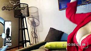 Wow, Angel Lima rips clothes in live striptease for lucky fan!
