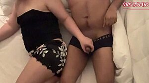 Scared Stepdad Fucks Daughter Hard Doggystyle While Wife Watches Behind