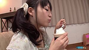 her pussy squirts hard then she rides cock sensual and deep