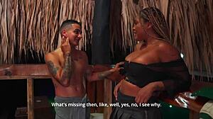 Ebony Milf Carla Morelli Fucks Son's Best Friend Big Pussy Doggy Public