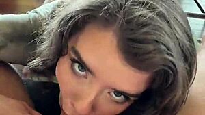 Eden Ivy gags sloppy on big cock, wet Canadian blonde bliss