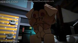 cheerleader sneaks in after close for rough pounding session