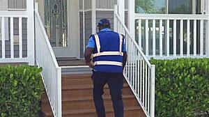 yo delivery guy, finger and fuck this big ass milf's pussy in her mini dress 💦🍑