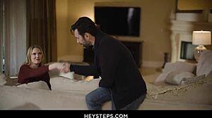 Step cousins Ashley Lane Tommy mix family bedroom deepthroat face fuck squirting orgasm