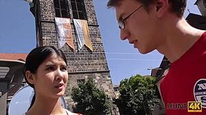 Vacation dreams turn into bent over doggystyle cash sex with skinny teen czech babe?