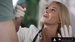 whoa 😍 stunning dr emma hix catches patient fapping during fantasy massage!!