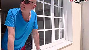 German Mallorca guys yell we ficken hot touristin right at poolside