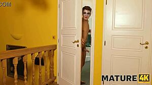 mature granny plays hide and fuck seek in halloween costume