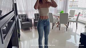 caught spying on friend's mommy now she wants milf sex and mouth cum