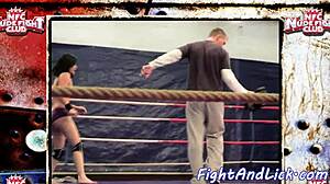 hey ladies wrestle those big tits out in this wild european catfight