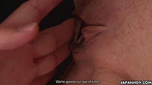 Rei Kitajima rides co-worker cock uncensored