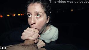 Risky Athletics Field Facial Cumshot Outdoor Blowjob