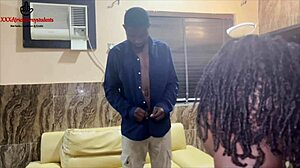 ebony babe's big cock seals the school teacher job wet pussy style