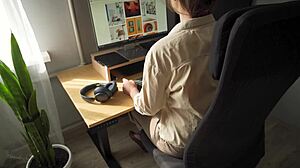 Naughty Colleague's Fat Cameltoe Seduction Stirs Your Deepest Cravings