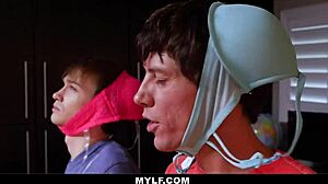 Every Nerd's Dream: Mercedes Carrera Milf Shower Threesome!