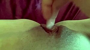 italian milf fingers dripping wet pussy up close