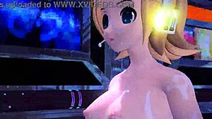kagamine rin's nude bunny ass and tits in alien mod monster fuck