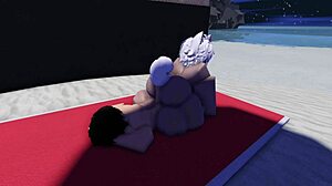 Roblox Slut Caught and Fucked on Public Beach 