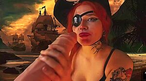 pirate girl moans loud as vibrators hit every hole for wild orgasms