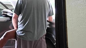 Fucking Wife Bent Over Outside Then Doggystyle in Kitchen Dripping Wet