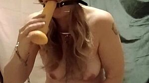 French slave endures indoctrination fellatio pig snout spreader session