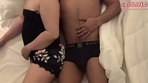 Scared Stepdad Fucks Daughter Hard Doggystyle While Wife Watches Behind