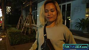 I pick up tiny filipina blonde milf bent over for amateur sex