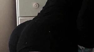 brunette's teasing striptease turns into ripped clothes sex