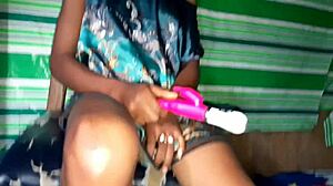 i'm gentle dovee in king afrobang ghetto casting toying my ebony pussy softly