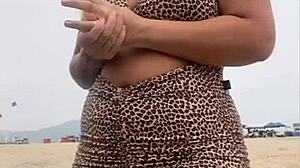 he spots me panty-free at beach and we dive into dirty beach talk!