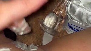 Arabian snowwhite stuffs food into her pussy in la