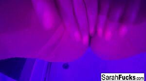 bad ass tattooed skinny blonde milf's big tits drip wet as she masturbates pussy artistically! you watching??