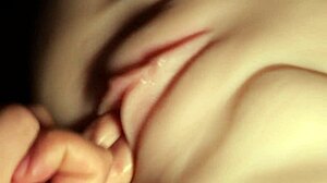 Watch this fuck doll's big pussy get gouged by deep fingering close up