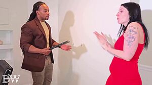 Tattooed Slut Rides Monster BBC Code Enforcer to Creampie