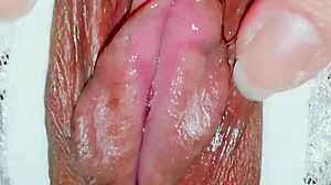 close up japanese slut spreads wet clit for all
