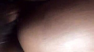 ebony teen sneaks curved dick pounding while family nearby