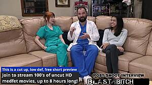 man, Ditria Rose's tattooed pussy gets doctor creampie in raw hospital POV spread