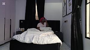 Chubby Ebony Housewife Showering Big Pussy Belly Early Morning Alone