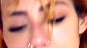 Real lesbian amateurs sneak backstage fuck after wet shower clothed pov threesome