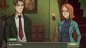 Blonde coed slut gets monster cock facial in classroom!