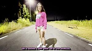 Neighbor Fucks Dirty Girl on Dark Street?