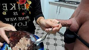 my heart races feeling fresh cum creampie from that young stud in cfnm food fetish